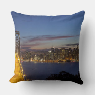 The Bay Bridge from Treasure Island Cushion