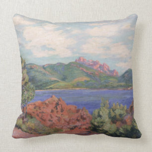 The Bay of Agay, c.1905 (oil on canvas) Cushion