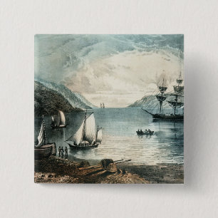 The Bay of Annapolis, c.1880 15 Cm Square Badge