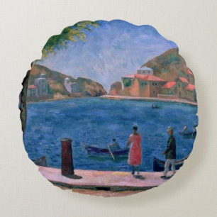 The Bay of Balaklava, 1927 Round Cushion