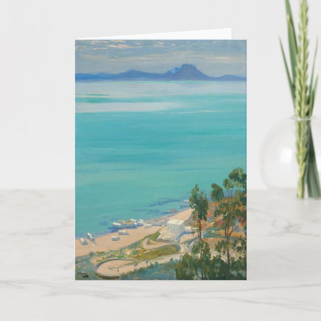 The Bay of Tunis, Morning | Sir John Lavery Card (Front)