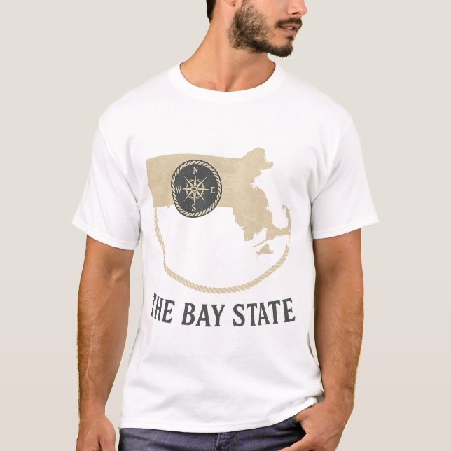 The Bay State Massachusetts Pride Men's T-Shirt (Front)