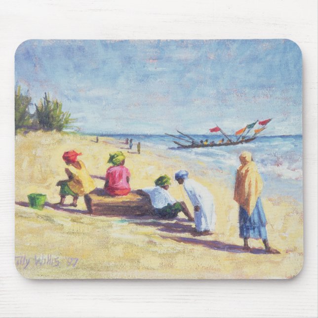The Beach at Abene Senegal 1997 Mouse Pad (Front)