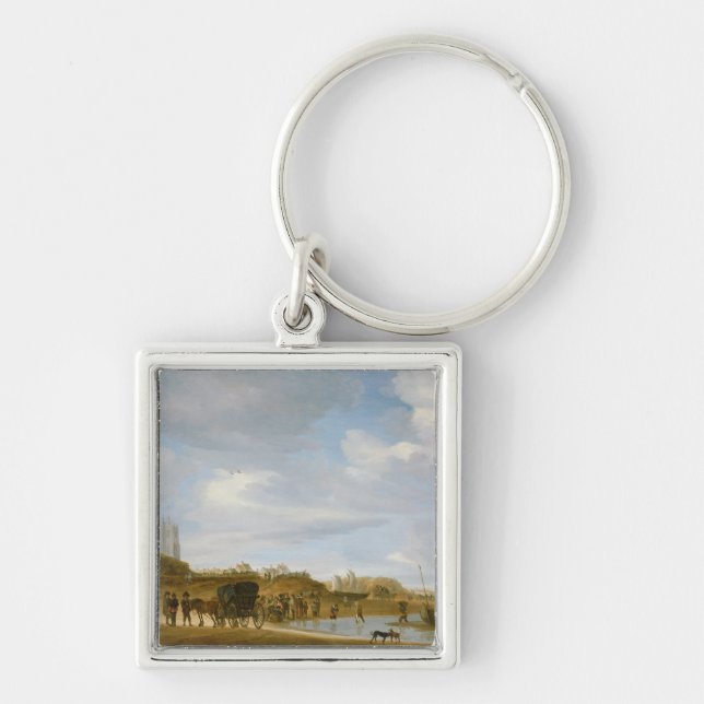 The Beach at Egmond-an-Zee Key Ring (Front)