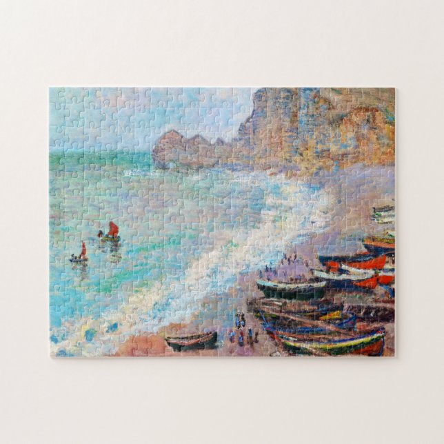 The Beach at Etretat Claude Monet Jigsaw Puzzle (Horizontal)