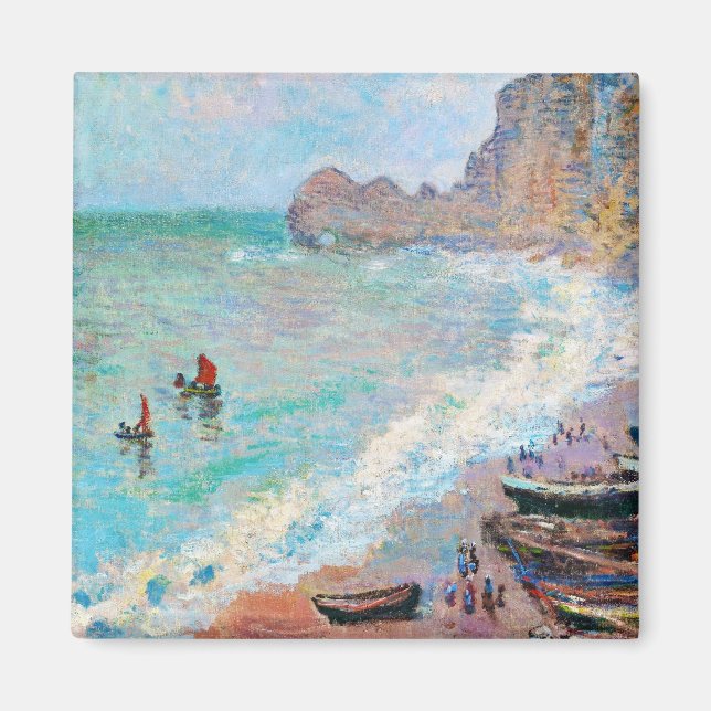The Beach at Etretat Claude Monet Magnet (Front)