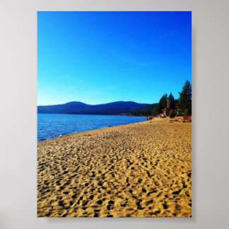 The beach at Lake Tahoe Poster