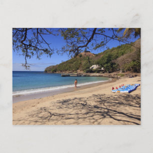 The beach at Pigeon Island National Park Postcard