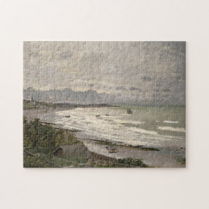 The Beach at Sainte-Adresse Monet Fine Art Jigsaw Puzzle