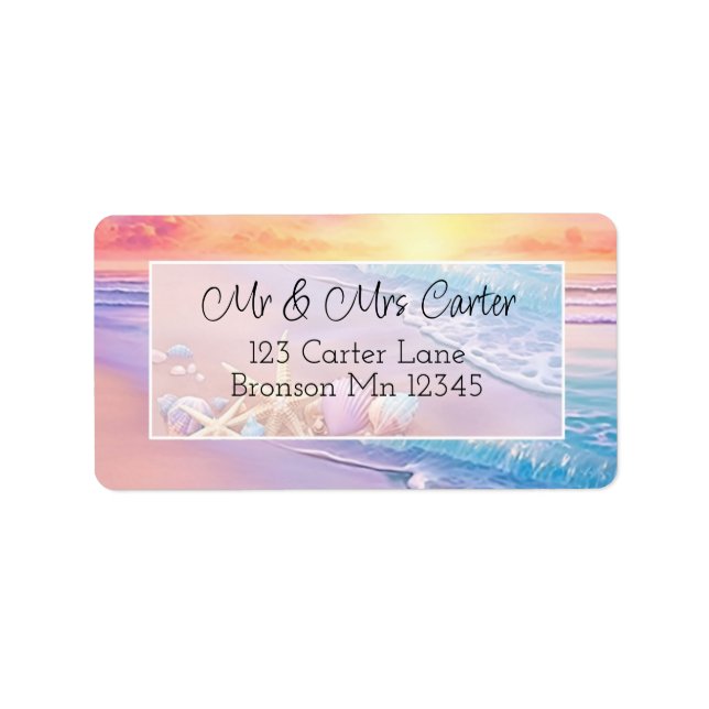 The Beach at Sunset  Label (Front)