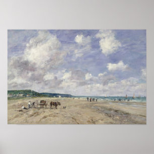 The Beach at Tourgeville, 1893 Poster