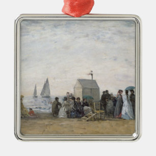 The Beach at Trouville, 1867 Metal Tree Decoration