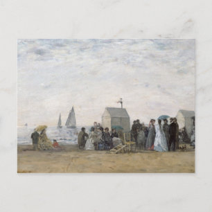 The Beach at Trouville, 1867 Postcard