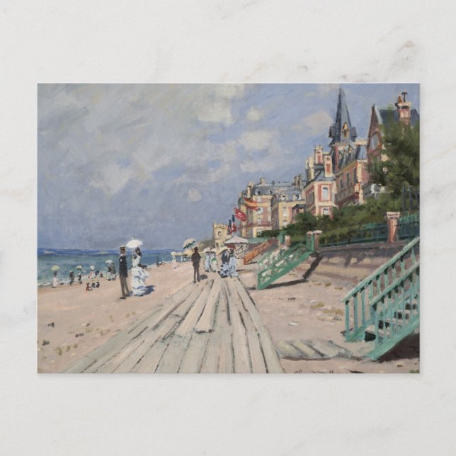 The Beach at Trouville by Claude Monet Postcard (Front)