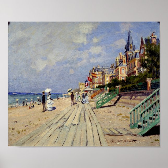 The Beach at Trouville - Claude Monet Poster (Front)