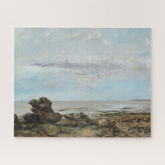 The Beach at Trouville, Gustave Courbet Jigsaw Puzzle (Horizontal)