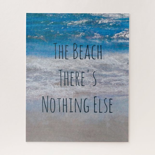 The Beach Blue White Tropical Ocean Waves Coastal Jigsaw Puzzle (Vertical)