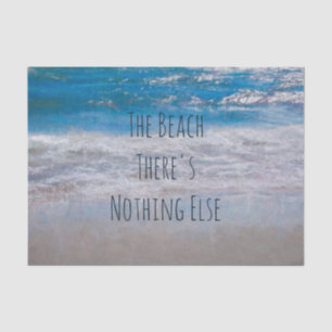 The Beach Blue White Tropical Ocean Waves Coastal Tissue Paper