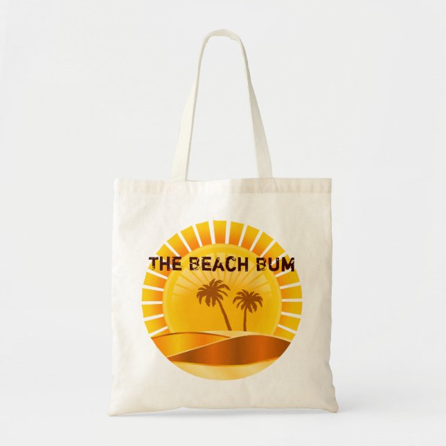 The Beach Bum Tropical Sunburst Tote Bag (Front)