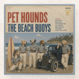 The Beach Buoys Album: a parody Glass Coaster