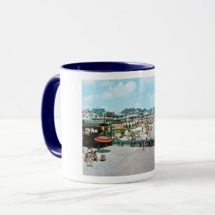 The Beach, Cape May NJ, Vintage Mug