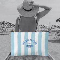 The Beach Club Crest Blue Cabana Stripe