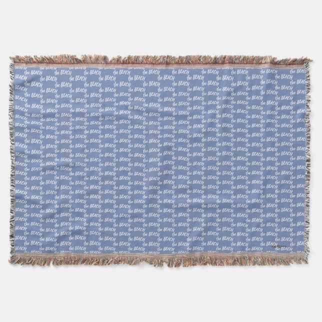 The Beach Graphics Art Throw Blanket (Front)