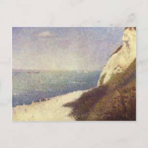 The beach in Honfleur by Georges Seurat Postcard