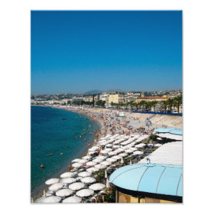 The beach in Nice, France - Photo Print