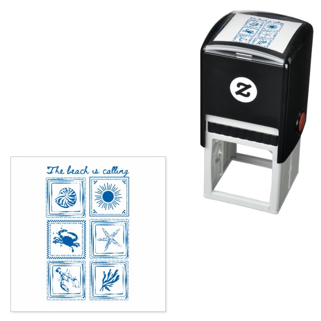 The Beach is Calling Coastal Scrapbook – Nautical  Self-inking Stamp (In Situ)