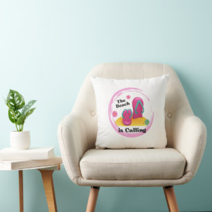 the beach is calling cushion