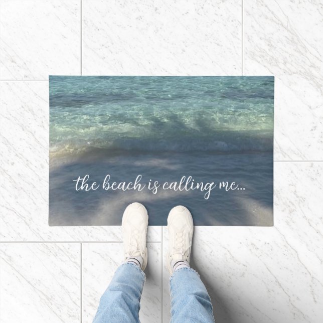 The Beach is Calling Me Tropical Paradise Doormat (Indoor)
