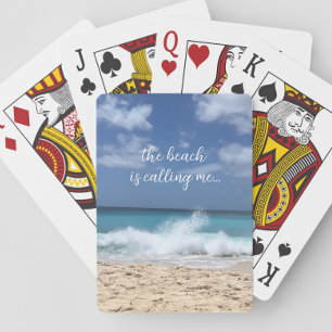 The Beach is Calling Me Tropical Paradise Playing Cards