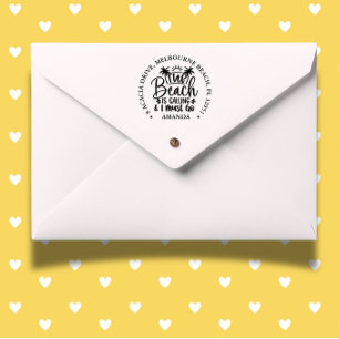 The beach is calling self-inking stamp