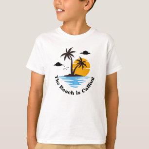 The Beach Is Calling Summer Family Vacation T-Shirt