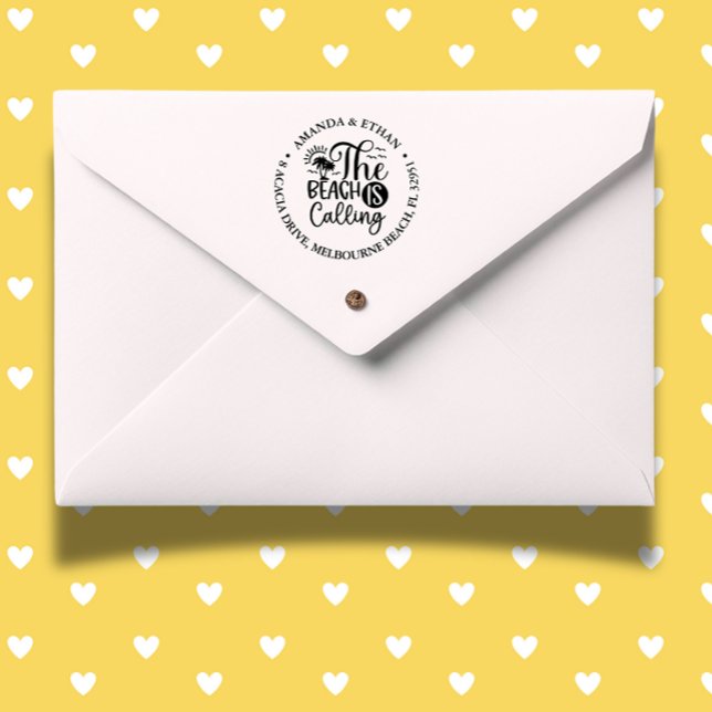 the beach is calling theme self-inking stamp (Capture the spirit of summer with self-inking stamp)