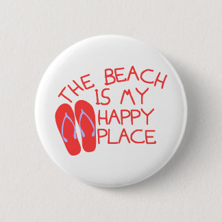 The Beach Is My Happy Place 6 Cm Round Badge