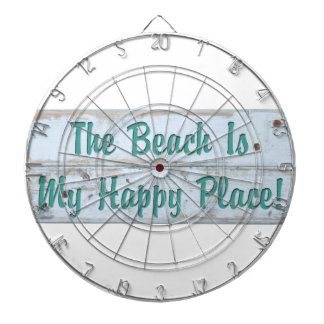 The Beach is My Happy Place Dartboard