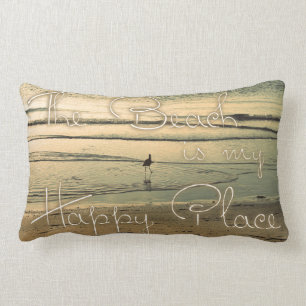 The Beach is My Happy Place Lumbar Cushion