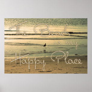 The Beach is My Happy Place Poster