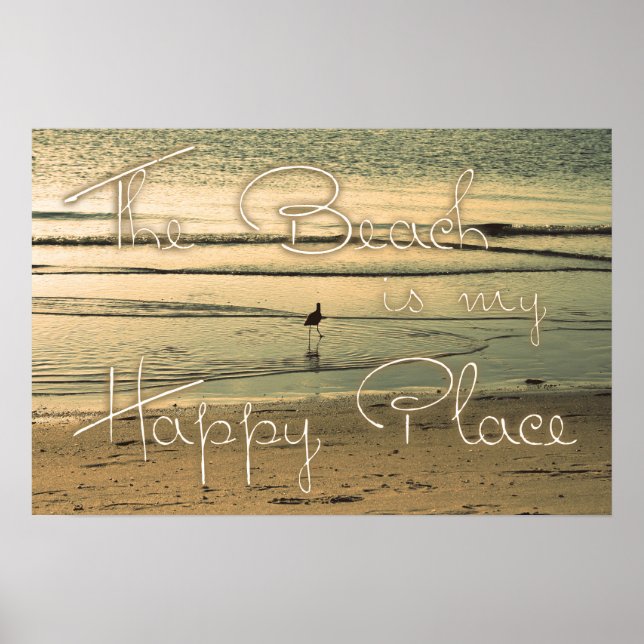 The Beach is My Happy Place Poster (Front)