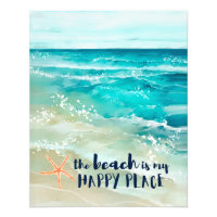 The Beach Is My Happy Place Starfish Ocean Waves