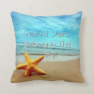 The Beach is my Happy Place Starfish Pillow
