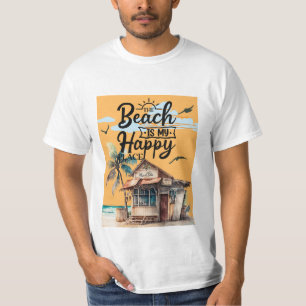 The Beach is My Happy Place Summer T-Shirt