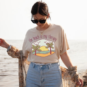 The Beach Is My Therapy Summer Vacation Sunny T-Shirt