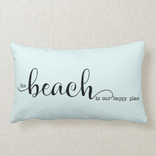 The beach is our happy place lumbar cushion