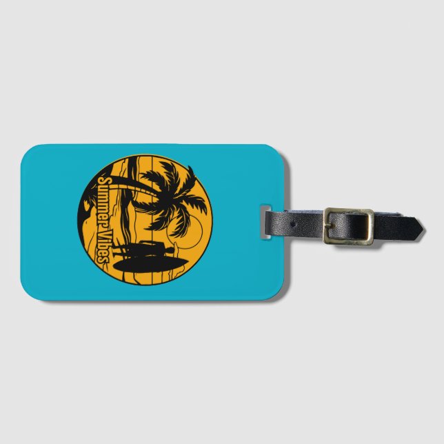 the beach luggage tag (Front Horizontal)
