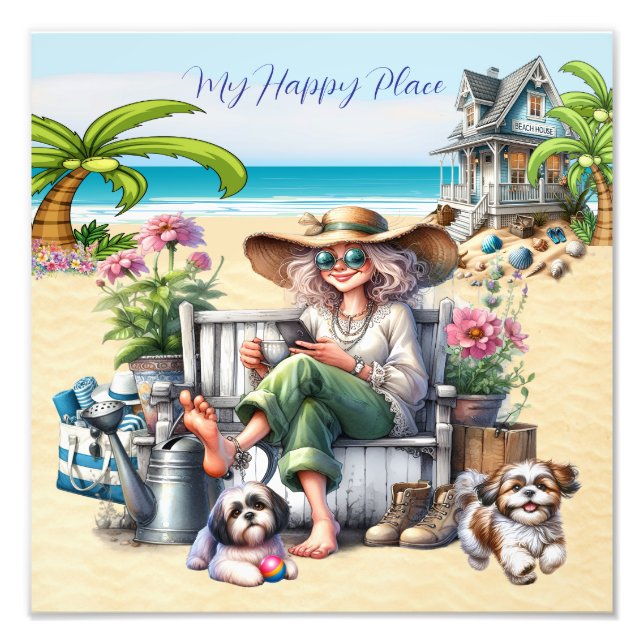 The Beach - My Happy Place Photo Print (Front)