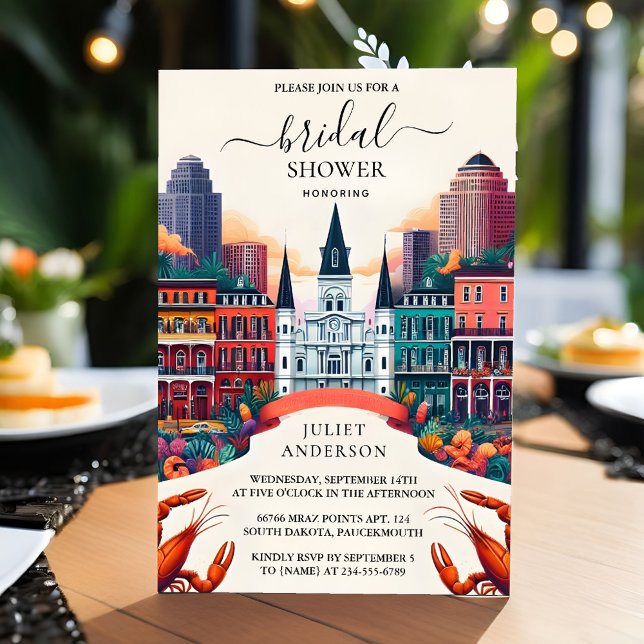 The Beach Ocean Summer New Orleans Bridal Shower Invitation (Creator Uploaded)