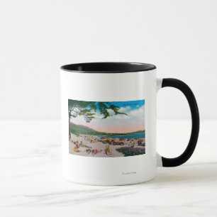 The Beach Scene at Carmel, California Mug